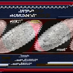 1879-p Morgan Dollar $1 ms66 SEGS: 1879-p Morgan Dollar $1 ms66 SEGS.