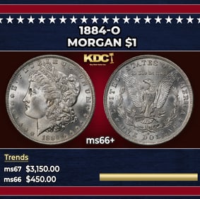 1884-o Morgan Dollar $1 ms66+ SEGS