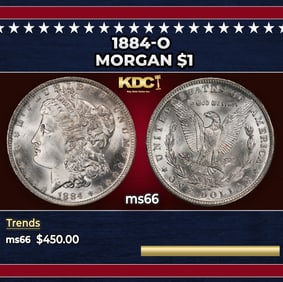 1884-o Morgan Dollar $1 Grades ms66