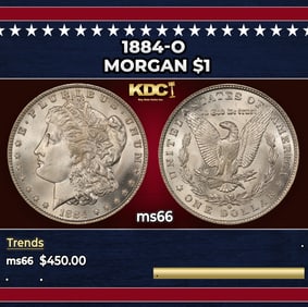1884-o Morgan Dollar $1 Grades ms66