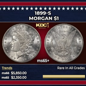 1899-s Morgan Dollar $1 ms65+ SEGS