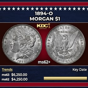 1894-o Morgan Dollar $1 ms62+ USCG