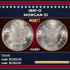 1881-o Morgan Dollar $1 ms65+ SEGS