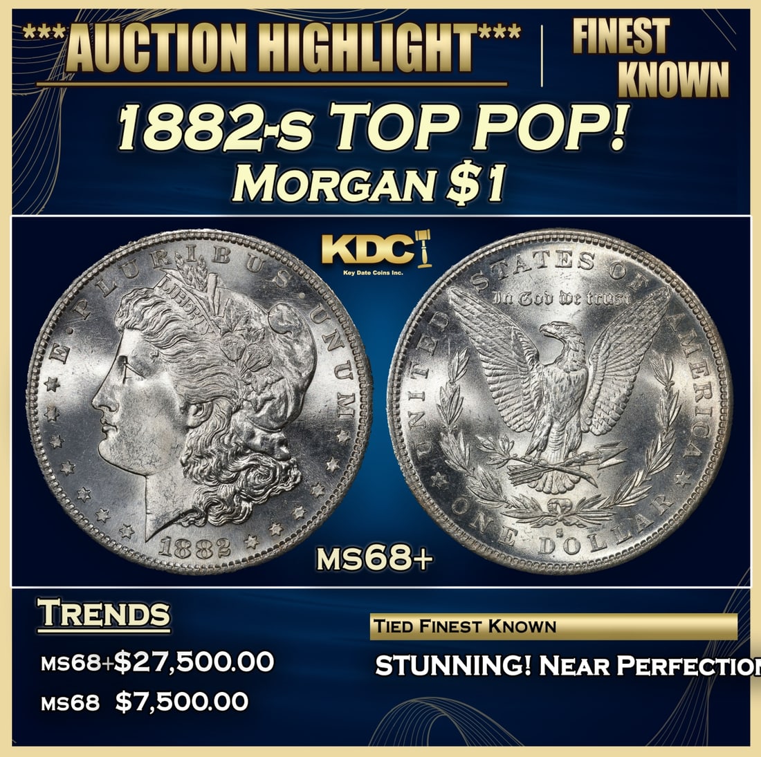 1882-s Morgan Dollar TOP POP! $1 ms68+ SEGS (1 of 3)