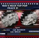 1925-s Peace Dollar Near Top Pop $1 ms64+ SEGS