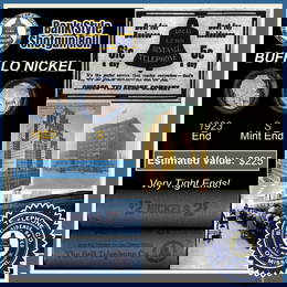 Buffalo Nickel Shotgun Roll in Old Bank Style 'Bell Telephone' Wrapper 1923 & S Mint Ends