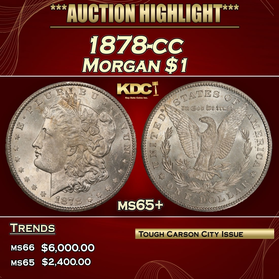 1899-p Morgan Dollar $1 ms65+ SEGS (1 of 3)