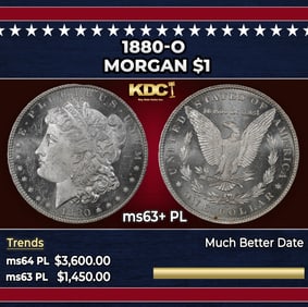 1880-o Morgan Dollar $1 ms63+ PL SEGS