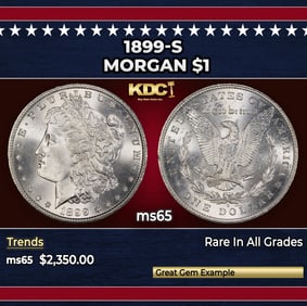 1899-s Morgan Dollar $1 ms65 SEGS