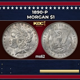1890-p Morgan Dollar $1 Grades ms62