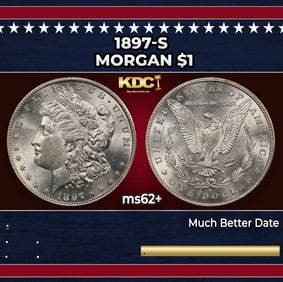 1897-s Morgan Dollar $1 Grades ms62+