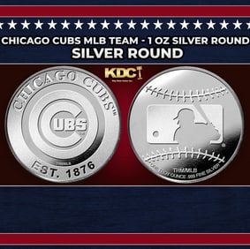 Chicago Cubs MLB Team - 1 oz Silver Round Round