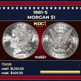 1881-s Morgan Dollar $1 ms66+ SEGS