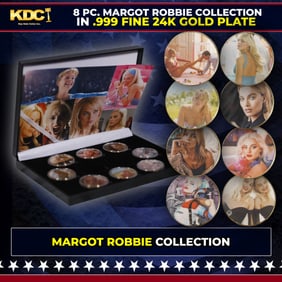 8 Coin Margot Robbie Gold Plated Round Collection