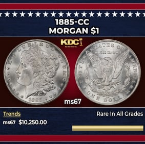 1885-cc Morgan Dollar $1 ms67 SEGS