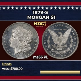 1879-s Morgan Dollar $1 Grades ms66 PL