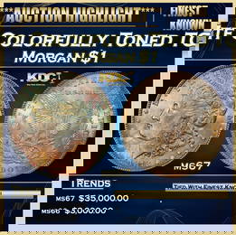 1878-p 7tf Morgan Dollar Colorfully Toned TOP POP! $1 ms67 SEGS