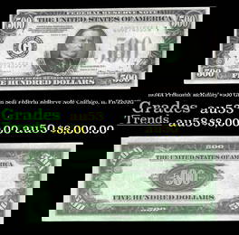 1934A $500 Green Seal Federal Reserve Note President McKinley Chicago, IL Grades Select AU FR-2202G