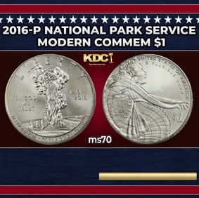 2016-p National Park Service Modern Commem Dollar $1 ms70 SEGS