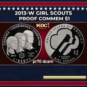 2013-w Girl Scouts Proof Modern Commem Dollar $1 pr70 dcam SEGS