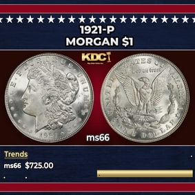 1921-p Morgan Dollar $1 Grades ms66