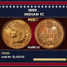 1899 Indian Cent . 1c ms66 rd SEGS