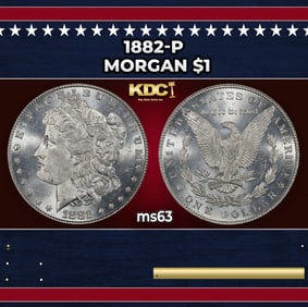 1882-p Morgan Dollar $1 Grades ms63