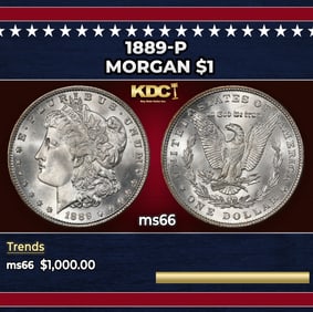 1889-p Morgan Dollar $1 ms66 SEGS