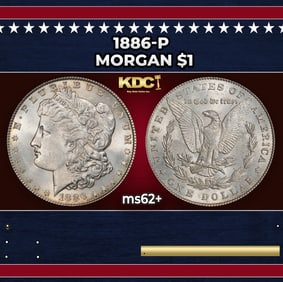 1886-p Morgan Dollar $1 Grades ms62+