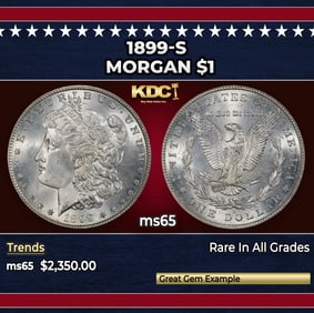 1899-s Morgan Dollar $1 ms65 SEGS