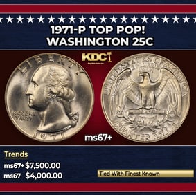 1971-p Washington Quarter TOP POP! 25c ms67+ SEGS
