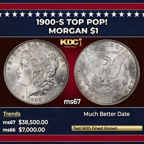 1900-s Morgan Dollar TOP POP! $1 ms67 SEGS
