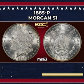 1885-p Morgan Dollar $1 Grades ms63