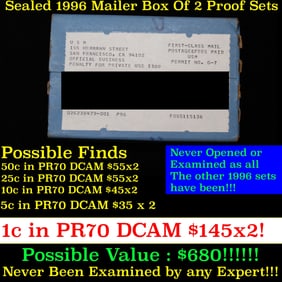 Original sealed box of 5x 1996 United States Mint Proof Sets