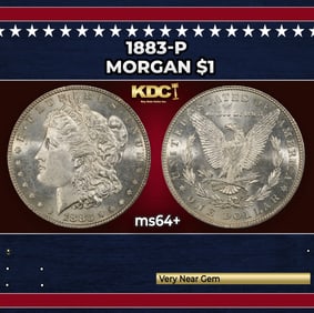 1883-p Morgan Dollar $1 Grades ms64+