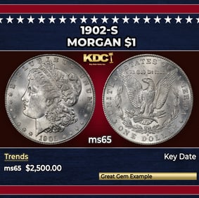 1902-s Morgan Dollar $1 ms65 SEGS