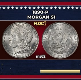 1890-p Morgan Dollar $1 Grades ms62