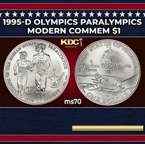 1995-d Olympics Paralympics Modern Commem Dollar $1 ms70 SEGS