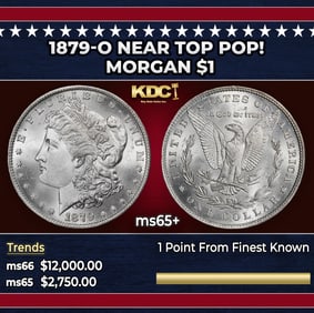 1879-o Morgan Dollar Near Top Pop! $1 ms65+ SEGS