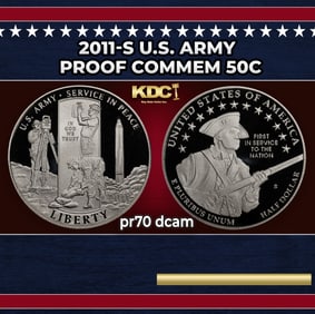 2011-s U.S. Army Proof Modern Commem Half Dollar 50c pr70 dcam SEGS