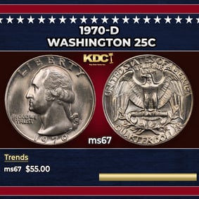 1970-d Washington Quarter 25c ms67 SEGS