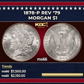1878-p Rev '79 Morgan Dollar $1 ms66 SEGS