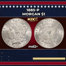 1885-p Morgan Dollar $1 Grades ms62+