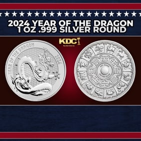 2024 Year of the Dragon 1 oz .999 Silver Round Round