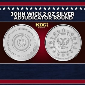 John Wick 2 oz Silver Adjudicator Round Round