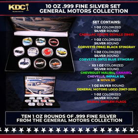 10 OZ .999 Fine Silver Set General Motors Collection
