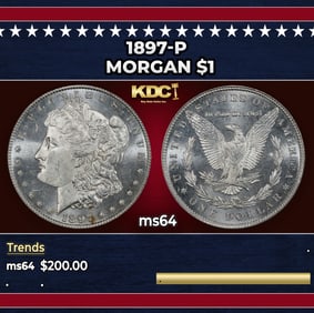 1897-p Morgan Dollar $1 Grades ms64