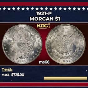 1921-p Morgan Dollar $1 Grades ms66