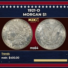 1921-d Morgan Dollar $1 Grades ms64
