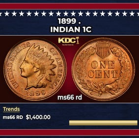 1899 Indian Cent . 1c ms66 rd SEGS